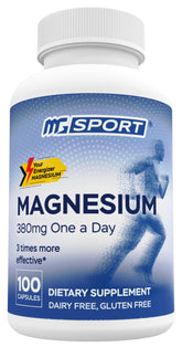 MgSport front packaging showing clean label and one-capsule convenience benefit