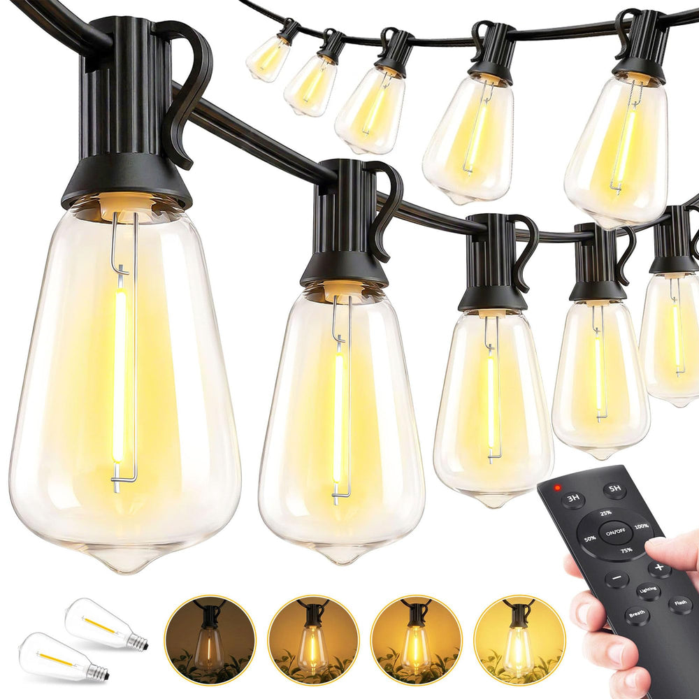 MGVIH guirnalda frontal enrollada mostrando longitud y conectores, ideal para cubrir patios