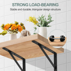 MHMYDZ soporte instalado en cocina sosteniendo platos y libros