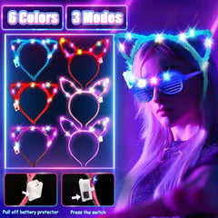 MIBOTE diademas LED encendidas mostrando seguridad y diversión