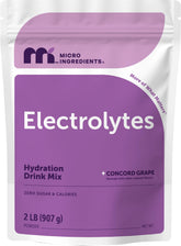 Micro Ingredients envase frontal mostrando 2 lb y sabor uva concord para uso diario