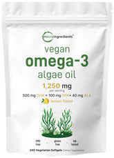 Micro Ingredients frontal del envase mostrando 240 softgels y beneficios claros