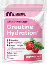 Micro Ingredients front pouch showing strawberry flavor and 30 servings benefit