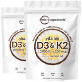 Micro Ingredients front packaging showing two-bottle 600 softgels and benefits