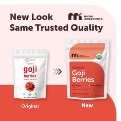 Micro Ingredients detalle de textura de bayas de goji secas destacando frescura