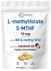 Micro Ingredients front packaging showing supplement benefits and 240 softgels