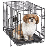 MidWest iCrate front view showing compact crate and secure containment