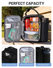 MIER lunch box collapsed flat profile showing space-saving benefit