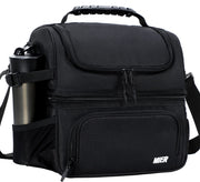 MIER lunch box front view showing compact organizer and durable zippers for work convenience