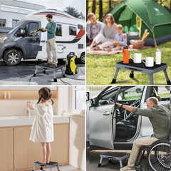 Mifami escalón plegado compacto ideal para almacenamiento en RV