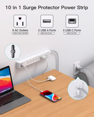 Mifaso detalle de puertos USB-A y USB-C para carga rápida