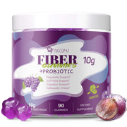 Migcopat frente del empaque mostrando 10g de fibra y sabor uva