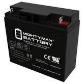 Mighty Max Battery vista frontal mostrando carcasa robusta y marca, rendimiento confiable