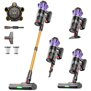 Migusky front view of stick vacuum showing sleek design and strong suction benefit