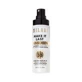 Milani spray fijador frente mostrando envase y fijación práctica