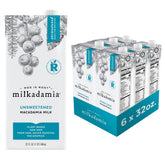 Milkadamia unsweetened front packaging showing brand and nutrition benefits