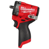 Milwaukee stubby impact front profile showing compact power and easy reach