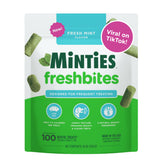 Minties embalaje frontal mostrando cantidad y formato, beneficio: información clara