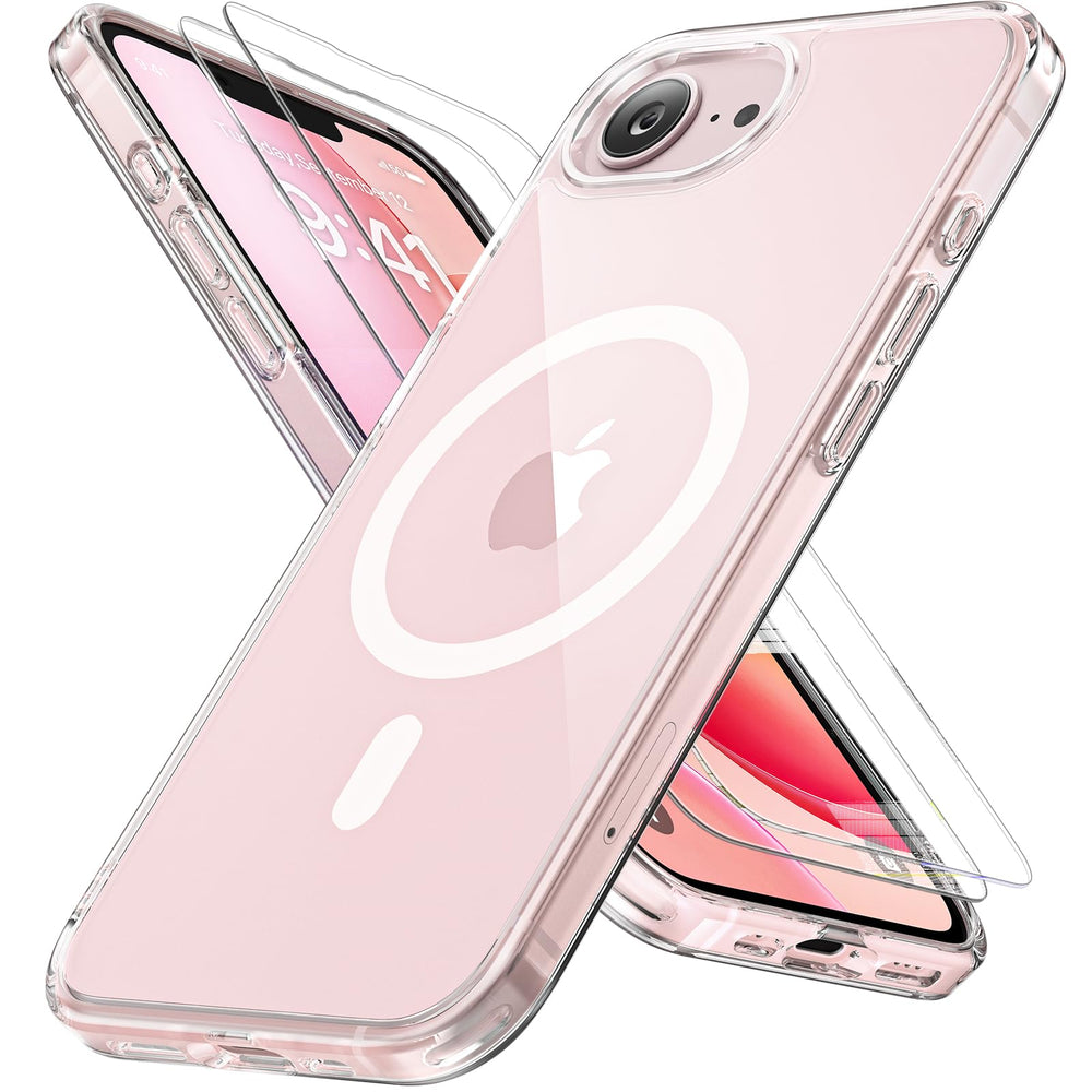 Miracase funda transparente frontal mostrando diseño y protección clara