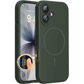 Miracase funda frontal verde oscuro mostrando protección completa