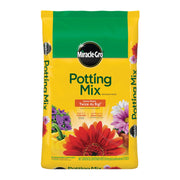 Miracle-Gro paquete frontal mostrando volumen y práctico almacenamiento