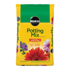 Miracle-Gro paquete frontal mostrando volumen y práctico almacenamiento