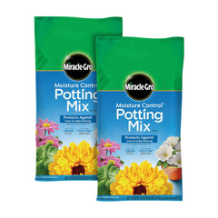 Miracle-Gro front packaging showing product name and 16 qt benefits