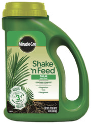Miracle‑Gro front packaging showing 4.5 lb palm plant food for easy selection