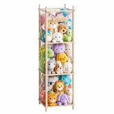 MIRCNY front view tower showing vertical plush storage and tidy room