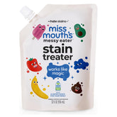 Miss Mouth's front 32oz refill bottle showing packaging and volume, reliable refill for families