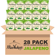Miss Vickie's paquete frontal jalapeño mostrando diseño y conveniencia