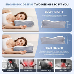Missleep almohada en uso por durmiente lateral con buen soporte