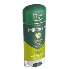 Mitchum aplicación en axila demostrando ausencia de residuos