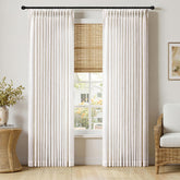 MIULEE front view of two natural linen panels showing tailored finish and balance