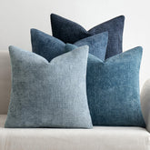 MIULEE funda frontal azul chenilla, mejora la decoración del sofá