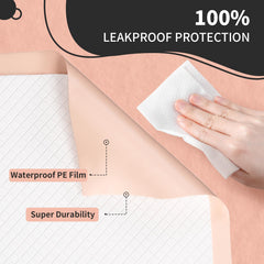 MKISS pad in use on bed providing full coverage and dry surface