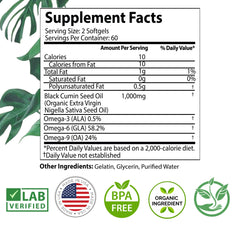 Mother Nature Organics frasco abierto con cápsulas para dosificación práctica
