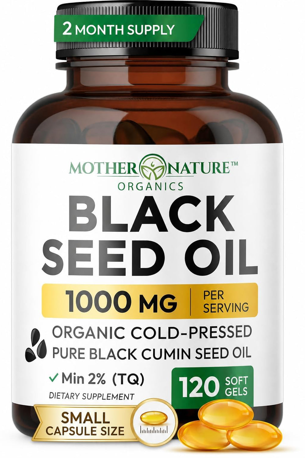 Mother Nature Organics envase frontal limpio y gesto de confianza
