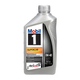 Mobil 1 Supercar 0W-40 front packaging showing label and benefits