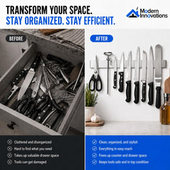 Modern Innovations barra en uso con cuchillos de chef para acceso rápido