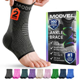 Modvel front packaging showing the ankle sleeve and benefits