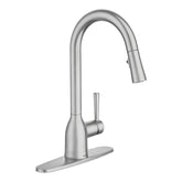 Moen Adler front view Spot Resist Stainless showcasing sleek profile and lasting style