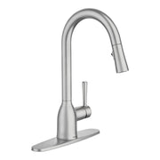 Moen Adler front view Spot Resist Stainless showcasing sleek profile and lasting style