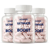 Moerie front packaging showing bottle and box, clear product presentation and benefit