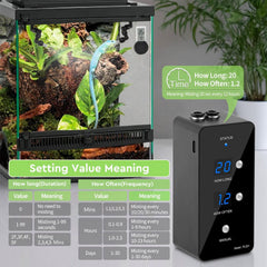 moistenland misting system installed in terrarium, consistent humidity
