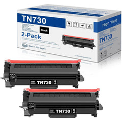 MOLIMER TN730 vista frontal del pack de 2 cartuchos para alta capacidad