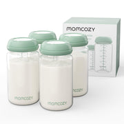 Momcozy bottle front packaging showing product benefits and capacity
