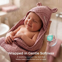 Momcozy close-up textura muselina 6 capas, absorbe sin pesar