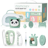 Momcozy kit front layout showing included items for organized newborn care