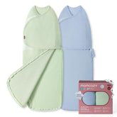 Momcozy front packaging showing breathable swaddle and benefits